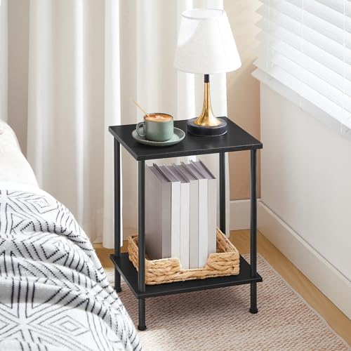 HOOBRO End Tables Set of 2, Small Side Tables, Nightstands for Small Spaces