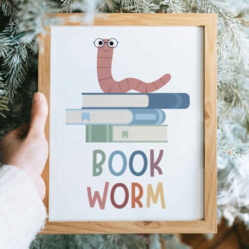 4pcs Motivational Reading Posters Wall Art Prints Decor For Classroom Read Corner School Nursery Library - Cool Kids Read Book, Boho Bulletin Decorations for Kids Reading Nook 8x10in, Unframe