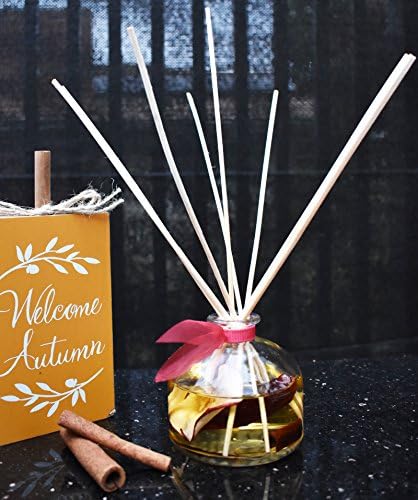 Reed Diffuser Set, Clarity Spicy Apple Cinnamon Scented Oil Diffuser with Sticks, Home Fragrance Accessories for Bathroom Shelf Decor, Aroma Diffusers for Home or Office Fall Decor, USA Made