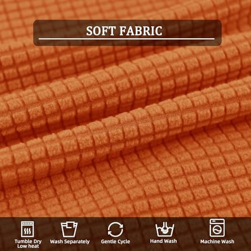 NILUOH Club Chair Slipcover 2-Piece Stretch Barrel Chair Covers Jacquard Tub Chair Slipcovers Soft Armchair Sofa Covers for Living Room