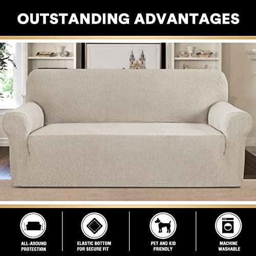 PrinceDeco Couch Covers for 3 Cushion Couch Sofa Pet Friendly Extra Large Couch Cover for Oversized Sofa Washable Furniture Protector Fitted Sofa Slipcovers Stay in Place(XL Sofa, Island Fossi)