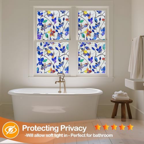 Frosted Privacy Window Film Static Cling Decorative Glass Film23.6x78.7in