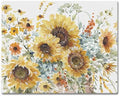CounterArt Sunflowers Forever 3mm Tempered Glass Cutting Board 15" x 12"