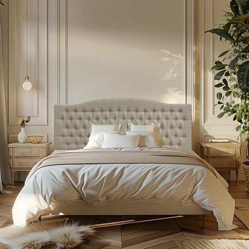 Furpopup Linen King Size Headboard Only, Upholstered Wall Mount, Linen