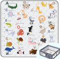 Baby Play Mat, Thick & Soft 50" X 50" Playpen mat (Animal Alphabet-A)