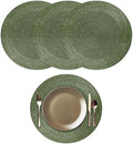 COTTON CRAFT Glitz Handmade Beaded Charger Placemats - Set of 4 - Green