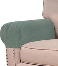 Turquoize Stretch Armrest Covers for Chairs and Sofas Couch Arm Covers for Sofa Spandex Jacquard Armrest Cover Anti-Slip Furniture Protector Armchair Slipcovers for Recliner Set of 2, Dark Cyan