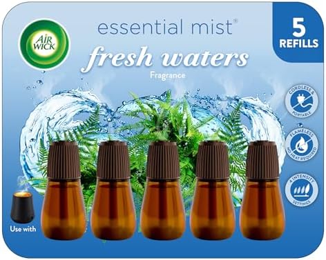 Air Wick Essential Mist Refill, Fresh Waters, Diffuser Oils, 5 count
