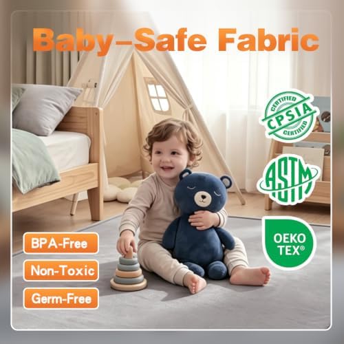 Ultra Soft Baby Play Mat for Floor, 59"×71" Playpen Mat, 1.3" Thick Memory Foam, Non-Slip Tummy Time Mat for Infants, Toddlers, and Kids – Water-Repellent Coral Velvet, Easy Care-Light Gray