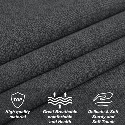 Furpopup Linen Queen Size Headboard Only, Upholstered Wall Mount, Dark Gray