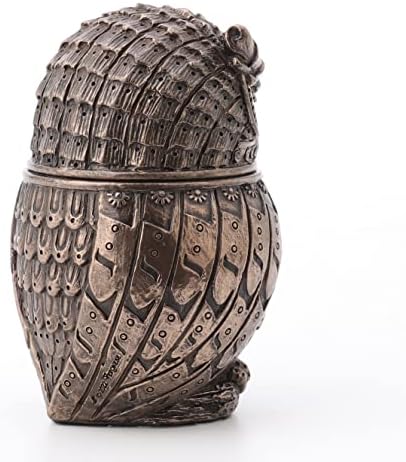 Veronese Design 3 3/8" Steampunk Owl Resin Figurine Secret Stash Box Cast Bronze Finish