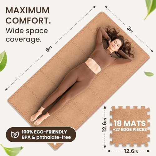 bemaxx Gym Mats Set - EVA Interlocking Foam Floor Tiles Workout Mat Puzzle