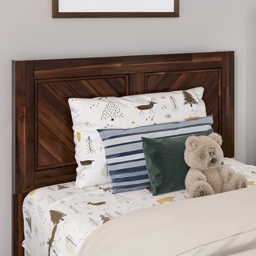 AFI, Canyon Twin Solid Wood Rustic Farmhouse Headboard, Barnwood