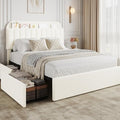 GarveeHome Full Bed Frame, Platform Bed with Storage Headboard & Drawers