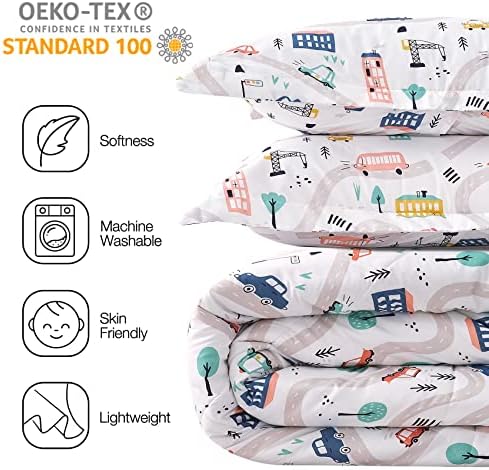 JSD Car Vehicle Kids Comforter Set Full Size