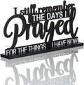 Jetec 1 Pc Remember Prayed Sign Wood Blessed Table Decor, Black, Classic