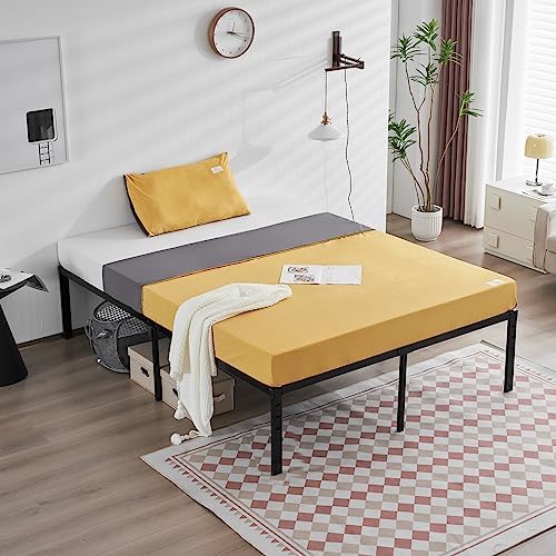 Bonnlo King Size Bed Frame 12 Inch Platform Bed Metal Mattress Foundation,Heavy Duty Steel Slat Support,No Box Spring Needed,Black