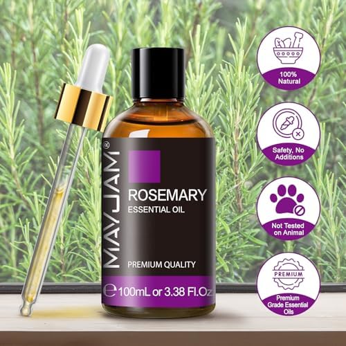 MAYJAM Rosemary Essential Oil for Hair Growth & Skin Care, 100ML/3.38FL.OZ