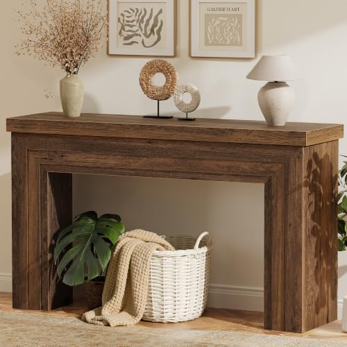 Huuger 54 Inch Entryway Table, Rectangular Console Table for Living Room