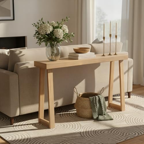Plank+Beam Classic Console Table, 56 Inch, Blonde
