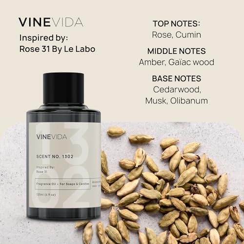 VINEVIDA Prime Reed Diffuser for Home & Bathroom | Long-Lasting Scent Sticks Set | Oil Stick Diffuser | Bathroom Scent - Room Fragrance No. 1302 - Inspired by: Rose 1