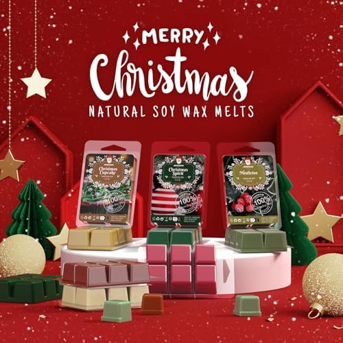 ARVIDSSON Christmas Scented Wax Melts, Holiday Soy Wax Cubes for Wax Warmer