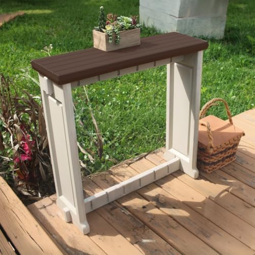 Patio Bar Set: Multiple Color Options, with or Without Stools, Durable & Stylish, USA Made - Perfect for Outdoor Spaces. (Warm Grey/Espresso, Single Bar)