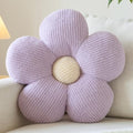 Flower Pillow, Decorative Throw Pillow for Couch, Cute Decor Pillows for Bed, Aesthetic Flower Shaped Pillow Fun Cushion (Lavender Purple, 14.9 Inches)