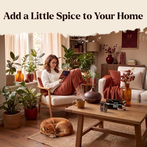 Lagunamoon Fall Essential Oils Set - Spice Fragrance Oils Autumn Gift Set for Diffusers, Home Care, Candle Making Scents, Aromatherapy - Cinnamon, Clove, Citronella, Ginger and Spiced Berries (10mL)