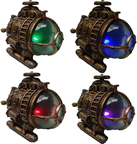 Pacific Giftware Steampunk Nautilus Explorer Submarine Collectible Sci Fi Fantasy Figurine with Color Changing LED Lights Battery Operated 7.75 Inches Long