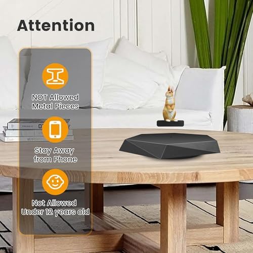 Levitating Display Stand, Magnetic Floating Rotating Base for Desk Decor