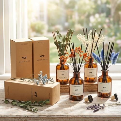 Eucalyptus & Mint Scent Reed Diffuser Set for Bathroom Room Decor