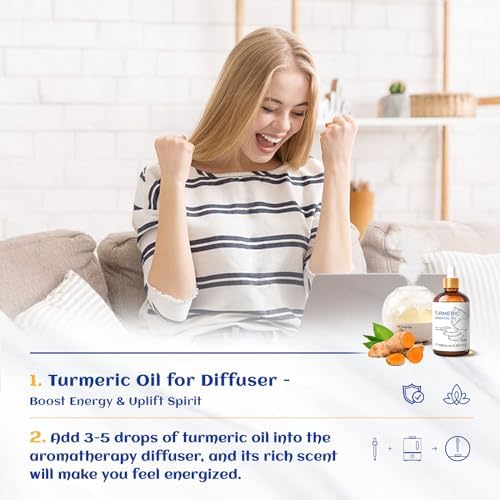 HIQILI Turmeric Oil for Face, Skin Care & Aromatherapy