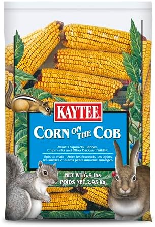 Kaytee Corn on the Cob for Wildlife Feeding, Squirrels & Deer, 6.5 lb (Pack of 6)
