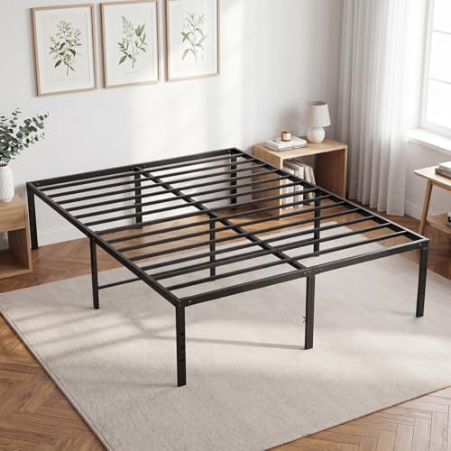OLIXIS Metal Full Size Bed Frame, Heavy Duty Sturdy 16 Inch