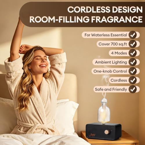 Glass Waterless Essential Oil Diffuser Upgraded, Nebulizing diffusers