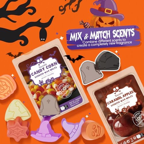 SALKING Halloween Scented Wax Melts, Fall Soy Wax Cubes for Wax Melt Warmer