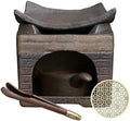 Ceramic Incense Burner Kit, Zen Incense Holder with Candle Clip,Mat & Heat Resistant Brick, Ceramic Aromatherapy,Stove Essential Oil Burner, Suitable for Home and Office Use.