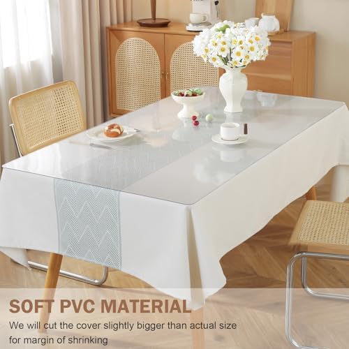 LovePads Frosted Table Cover Protector 24 x 24 in, 1.5mm Thick Plastic Mat