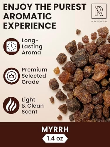 Myrrh Premium Resin Incense - 100% Natural Aromatic Tree Gum Sap & Emotional Balance - 40g