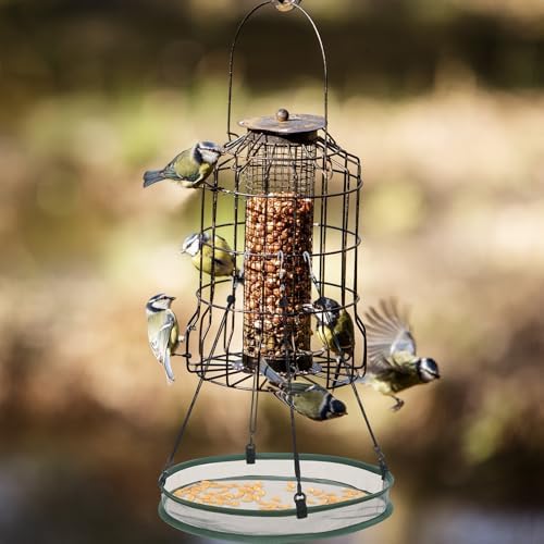 FoldTier 1 Piece Bird Seed Catcher Tray Hanging Round Mesh,16 Inch