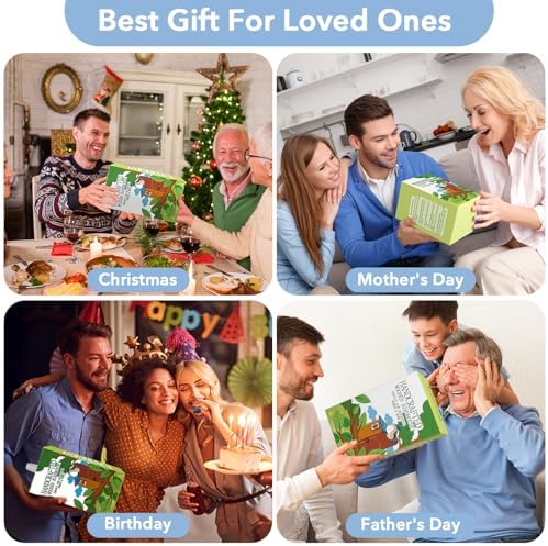 Blue Bird Houses for Outside with Gift Box - Durable Birdhouses for Outdoors with Clear View Panel & Predator Guard for Bluebird Wren Swallow Finch Chickadee Cardinal