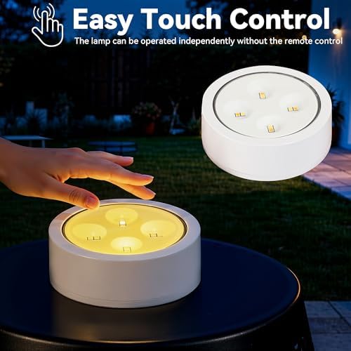 18" Metal LED Side Table Outdoor, 3-Mode Lights, Modern Drum Design