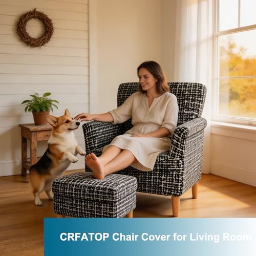 CRFATOP Accent Chair Cover, Stretch Armchair Slipcover for Living Room,20