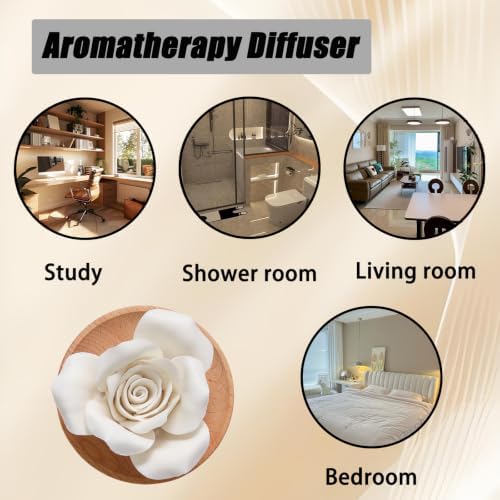 Flower Rose Wooden Pallet B Ceramic Essential Oil Mini Diffuser