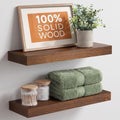 Homeforia 20 Inch Floating Shelves, High-End Solid Pine Wood, Set of 4