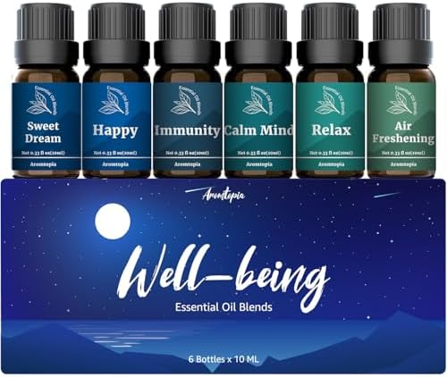 Well-Being Essential Oil Blend Set, 6 * 10ml Diffuser Oils