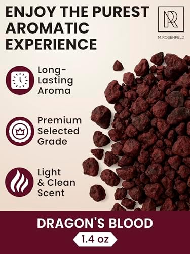 Dragon's Blood Premium Resin Incense - 100% Natural Aromatic Tree Gum Sap, Protects & Purifies Energy - 40g