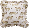 patdrea Designer Vintage Leopard Print Throw Pillow Cover,18"x18"