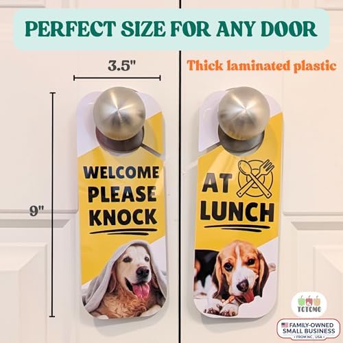 Do Not Disturb Door Hanger Signs, Dog, 2 Pack, Double-Sided